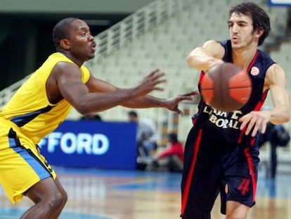 Ribas en un partido de Euroliga en su primera temporada en el Caja Laboral