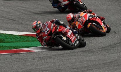 Dovizioso y Márquez, en Spielberg