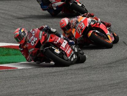 Dovizioso y Márquez, en Spielberg