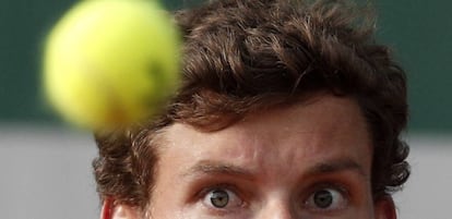 Carreño, durante uno de los partidos en Roland Garros.