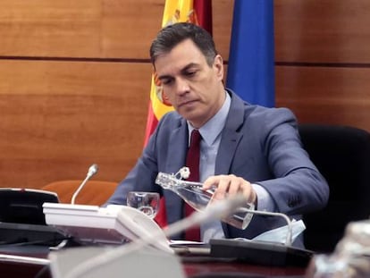 El presidente del Gobierno, Pedro Sánchez, preside el Consejo de Minsitros.