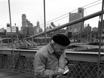 Giuseppe Ungaretti, en Nueva York.