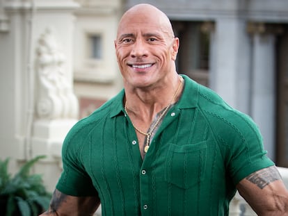 Dwayne Johnson, el pasado 22 de octubre, en su paso por Madrid para el estreno de 'Black Adam'.