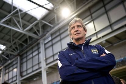 Pellegrini, durante la inauguraci&oacute;n de la ciudad deportiva del City.