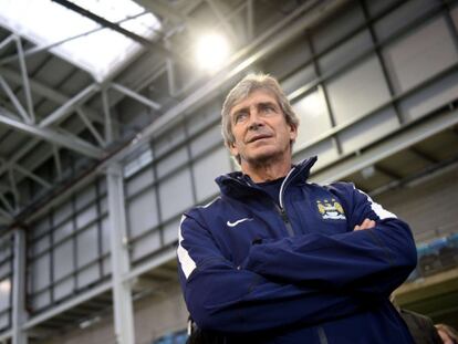 Pellegrini, durante la inauguraci&oacute;n de la ciudad deportiva del City.