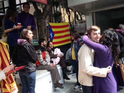 Catalanes en México voten en el DF.