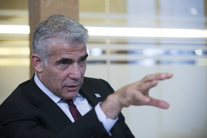 Lapid, durante la entrevista en Madrid.