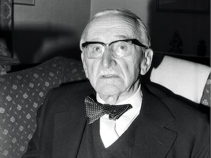 El premio Nobel de Economía Friedrich von Hayek, en 1974.