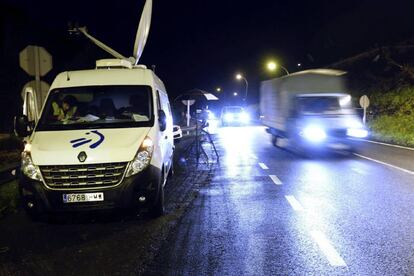 Carretera entre Azkoitia y Elgoibar donde se ha producido el accidente.