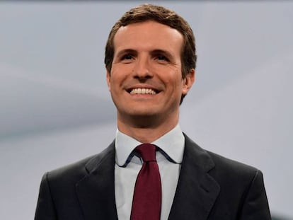 Pablo Casado, durante un momento del debate de Atresmedia.