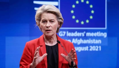 Ursula von der Leyen, presidenta de la Comisión Europea, este martes.