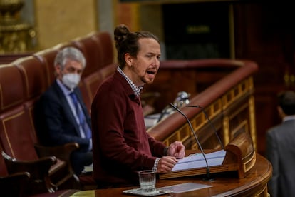 Pablo Iglesias, en el Congreso de los Diputados.