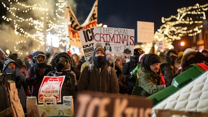 Protesta contra el ICE, en Minneapolis, el 24 de enero.
