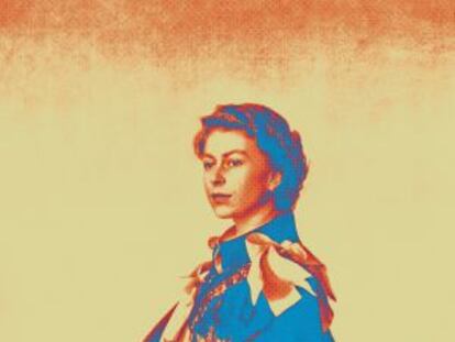Tratamiento digital a partir de un retrato de Pietro Annigoni de la reina Isabel II de Inglaterra en su juventud.