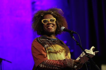 Errollyn Wallen durante su actuación en el espectáculo Cabinet of Wonders en City Winery, Nueva York, en 2024.