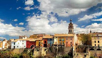 Vista de Ontinyent, capital de la comarca de La Vall d&#039;Albaida.