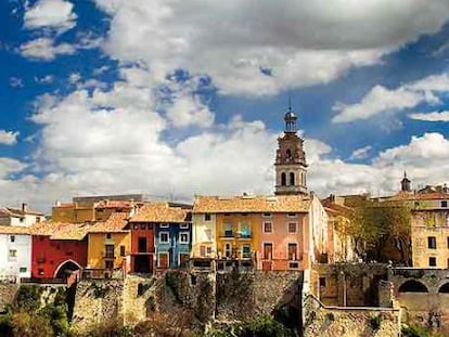Vista de Ontinyent, capital de la comarca de La Vall d&#039;Albaida.