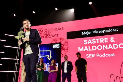 José Luis Sastre recoge su premio esta noche.