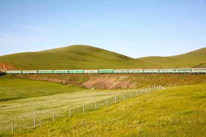 El tren Transiberiano, que une Rusia con el Lejano Oriente.