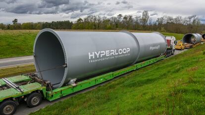 Uno de los tubos del trazado de Hyperloop TT en Touluse (Francia).