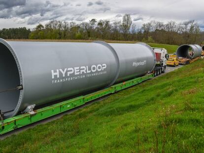 Uno de los tubos del trazado de Hyperloop TT en Touluse (Francia).