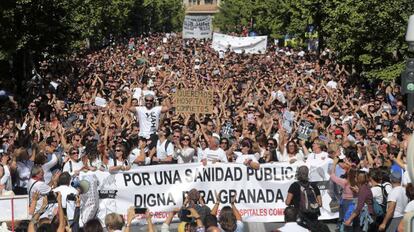 Asistentes a la manifestación del pasado octubre en Granada.