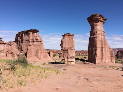 Vista del Parque Nacional Talampaya en Argentina.