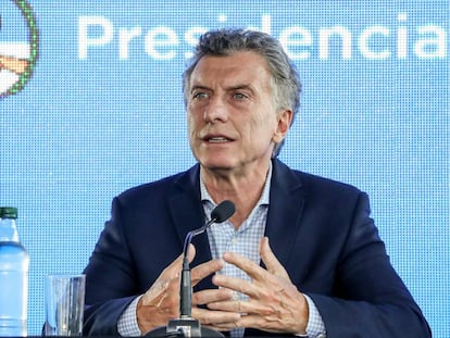 El presidente de Argentina, Mauricio Macri habla durante una rueda de prensa en la provincia de Jujuy (norte), el 14 de marzo pasado.