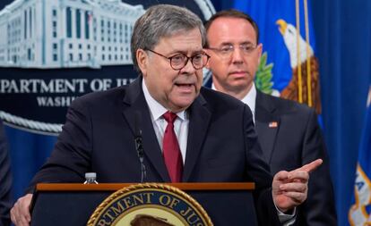 El fiscal general de Estados Unidos, William Barr. 