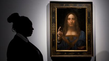 El ‘Salvator Mundi’, atribuido a Da Vinci, en Christie’s.