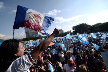 Protestas contra el presidente de Guatemala.