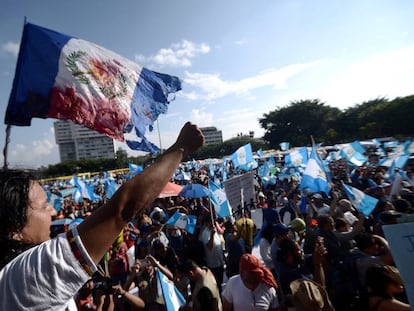 Protestas contra el presidente de Guatemala.