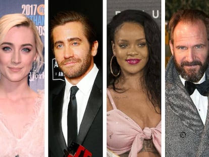 Saoirse Ronan, Jake Gyllenhaal, Rihanna y Ralph Fiennes.