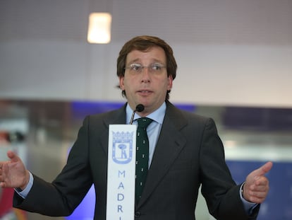 José Luis Martínez-Almeida, durante su comparecencia ante los medios tras la presentación del plan.