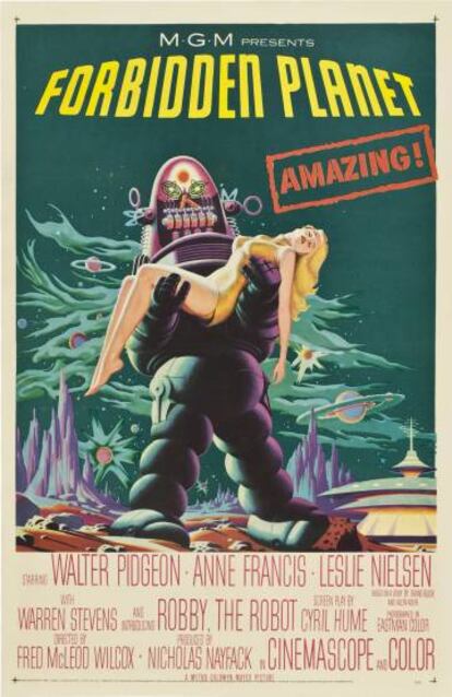 Cartel de 'Forbidden Planet', con Robby el Robot.