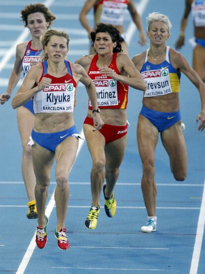 Mayte Martínez durante la carrera