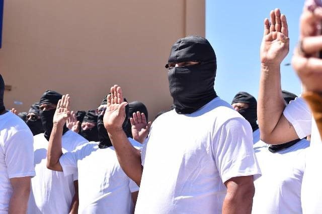 Policías voluntarios toman juramento en el Departamento de Madriz, en Nicaragua.