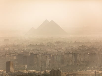 Las pirámides de Giza en El Cairo, Egipto, el 24 de septiembre de 2017.