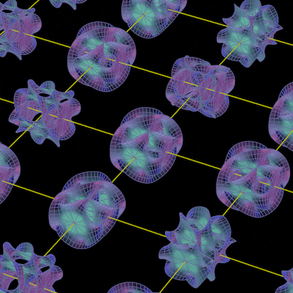 Las variedades de Calabi-Yau dan forma al espacio propuesto en teoría de cuerdas. Imagen de Jeff Bryant y Andrew J. Hanson.