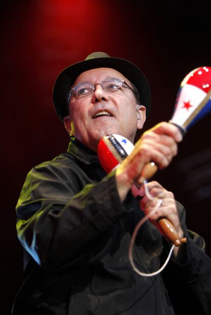 Rubén Blades, durante el concierto celebrado ayer en Madrid.