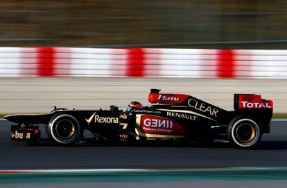 Raikkonen rueda en Montmeló, el 20 de febrero.