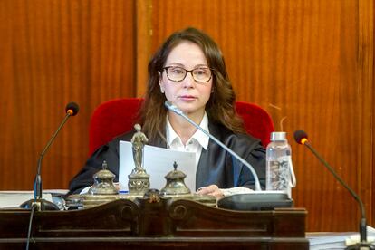 La magistrada Mercedes Alaya, durante el juicio este lunes. 