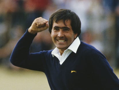 Seve, tras el putt ganador en Saint Andrews 1984.