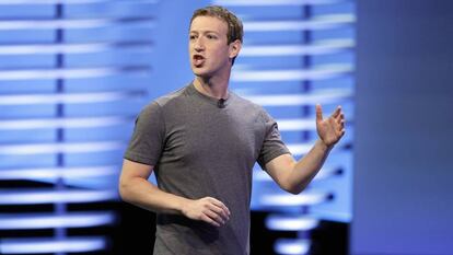 Mark Zuckerberg, CEO de Facebook en una conferencia.