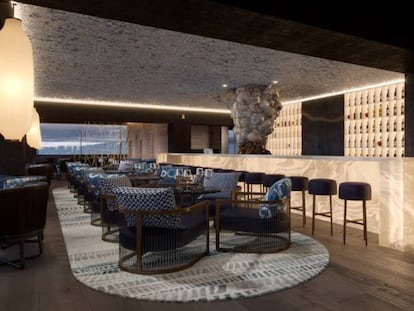 Interior del hotel Nobu en Barcelona, vendido por Selenta al fondo ASG por 80 millones.