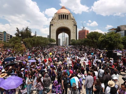 La marcha contra la violencia machista en la Ciudad de México.