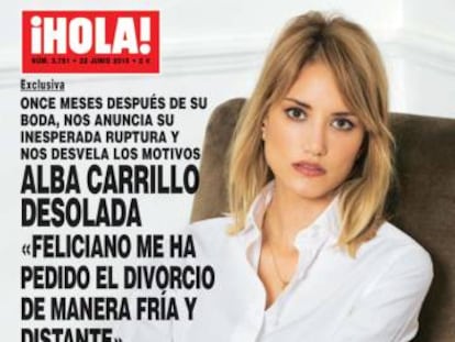 Alba Carrillo, en la portada de ¡Hola!