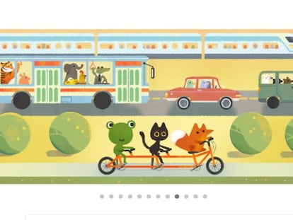 Uma das imagens do Doodle animado do Google, que celebra o Dia da Terra 2017.