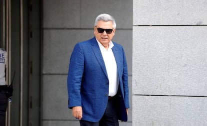 El exjefe de Seguridad de BBVA a su llegada a la Audiencia Nacional, el 5 de julio de 2019