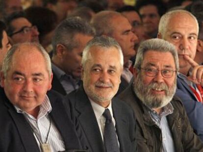 Pastrana, Gri&ntilde;&aacute;n, C&aacute;ndido M&eacute;ndez y Carbonero, en el 10&ordm; congreso de UGT.